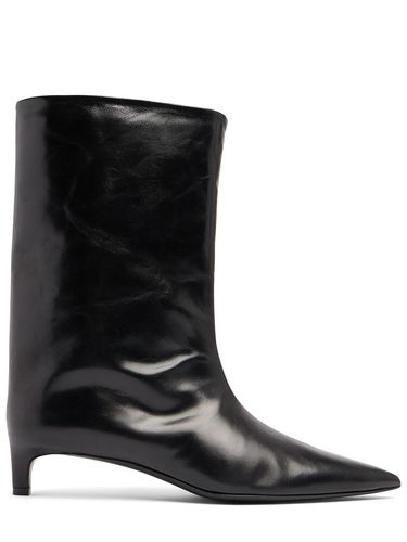 Mm Hohe Stiefeletten Aus Leder - JIL SANDER - Modalova