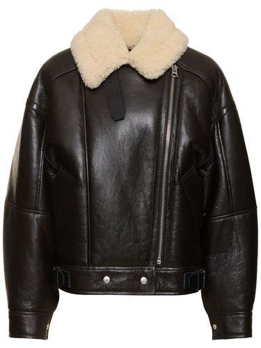 Jacke Aus Leder Und Shearling „lakota“ - ACNE STUDIOS - Modalova