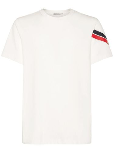 Camiseta De Algodón Estampado - MONCLER - Modalova