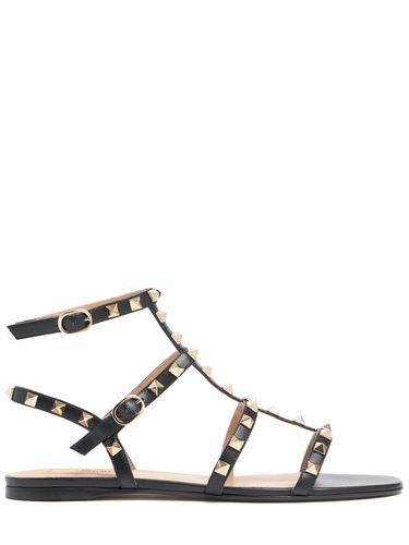 Rockstud Leather Sandals - VALENTINO GARAVANI - Modalova