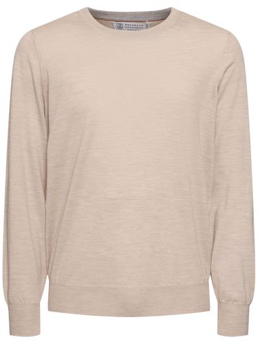 Wool & Cashmere Crewneck Sweater - BRUNELLO CUCINELLI - Modalova