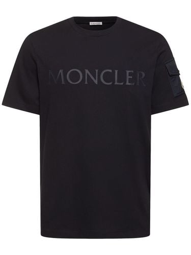 Camiseta De Algodón Estampada - MONCLER - Modalova