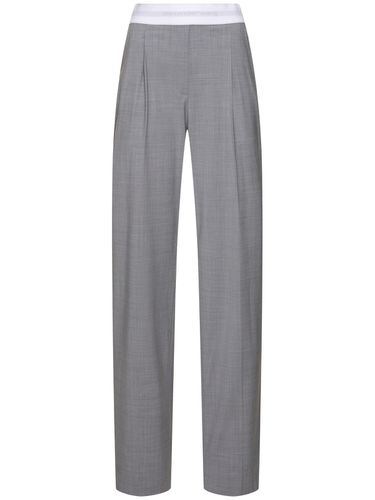 High Waisted Pleated Wool Pants - ALEXANDER WANG - Modalova