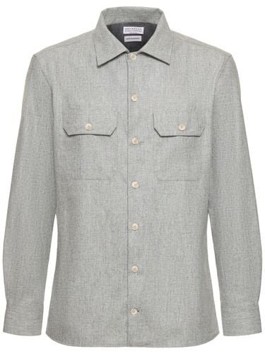 Overshirt Aus Wolle - BRUNELLO CUCINELLI - Modalova