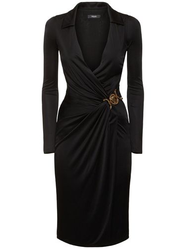 Vestido Midi De Jersey Crepé Stretch - VERSACE - Modalova