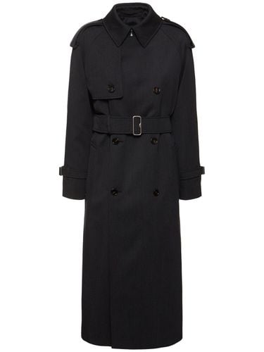 Virgin Wool Long Trench Coat - BURBERRY - Modalova