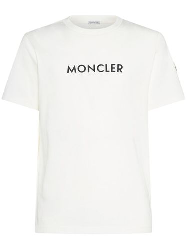 T-shirt Aus Baumwolljersey Mit Logo - MONCLER - Modalova