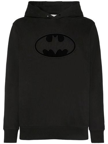 Batman Logo Cotton Sweatshirt - MONCLER - Modalova