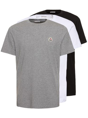 Set: 3 T-shirts Aus Baumwolle - MONCLER - Modalova