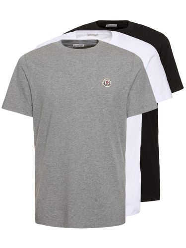 Set Di 3 T-shirt In Cotone - MONCLER - Modalova