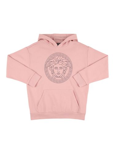 Sudadera De Algodón Con Capucha - VERSACE - Modalova