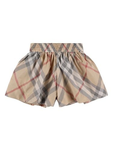 Shorts De Gabardina De Algodón - BURBERRY - Modalova