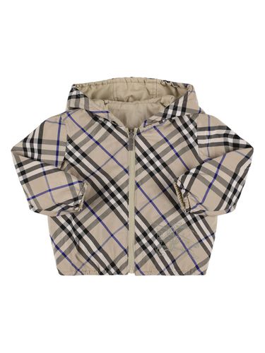 Chaqueta De Algodón Y Techno Estampada - BURBERRY - Modalova