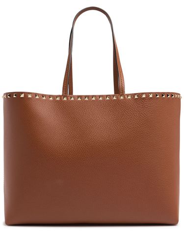 Large Rockstud Leather Tote - VALENTINO GARAVANI - Modalova