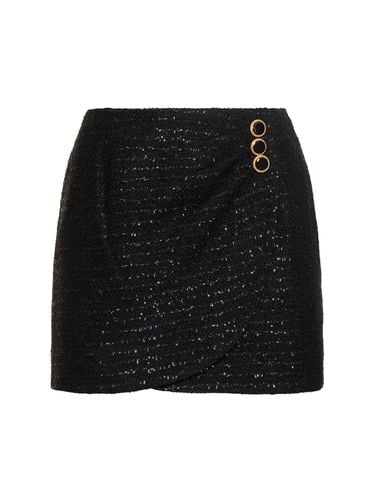 Sequined Tweed Draped Mini Skirt - ALESSANDRA RICH - Modalova