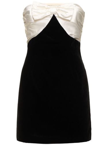 Strapless Velvet Mini Bustier Dress - ALESSANDRA RICH - Modalova