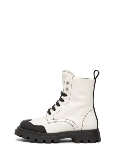 Botas De Piel Con Cremallera Y Logo - MARNI JUNIOR - Modalova