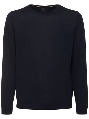 Leno Wool Knit Sweater - BOSS - Modalova