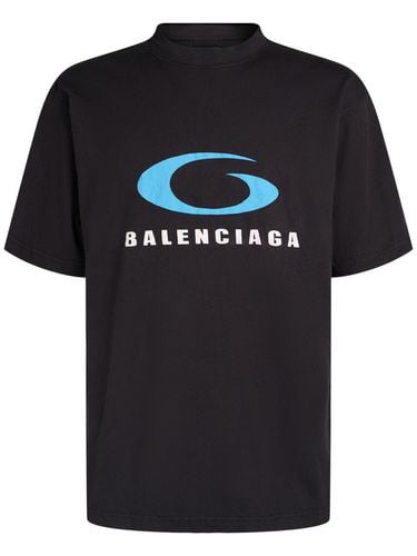 T-shirt Aus Baumwolle Mit Druck - BALENCIAGA - Modalova