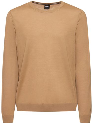 Leno Wool Knit Sweater - BOSS - Modalova