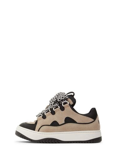 Sneakers De Piel Con Cordones - MSGM - Modalova