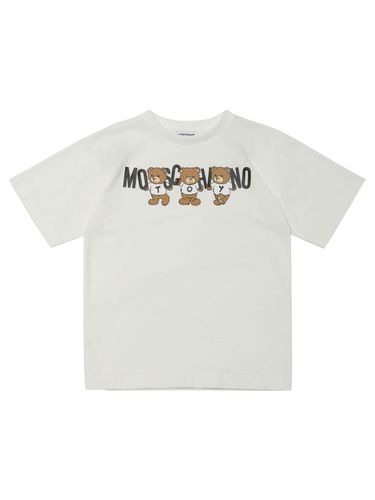 Camiseta De Jersey De Algodón Estampada - MOSCHINO - Modalova