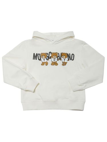 Sudadera De Algodón Con Capucha - MOSCHINO - Modalova