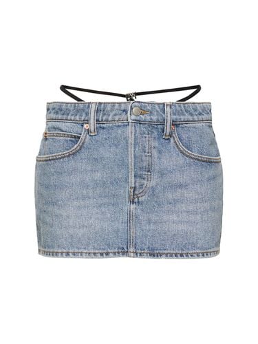 Cotton Denim Mini Skirt - ALEXANDER WANG - Modalova