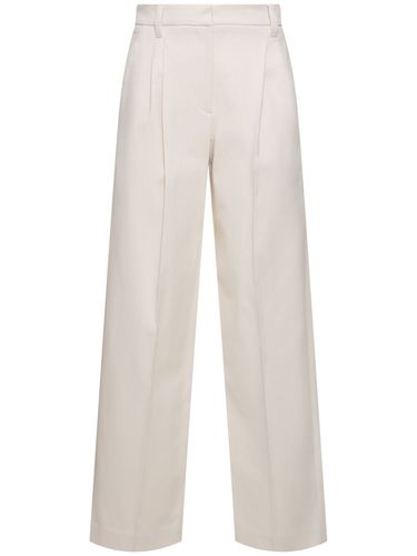 Pantaloni Dritti In Cotone Stretch - BRUNELLO CUCINELLI - Modalova