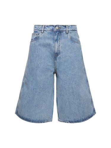 Cotton Denim Wide Bermuda Shorts - COPERNI - Modalova