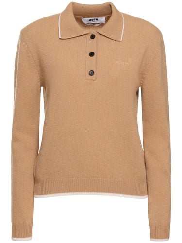 Polopullover Aus Wollmischung - MSGM - Modalova