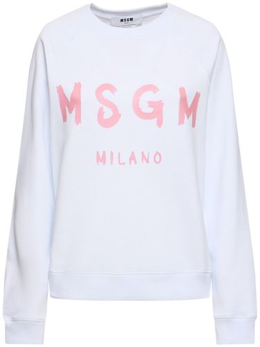 Sweatshirt Aus Baumwolle Mit Logodruck - MSGM - Modalova