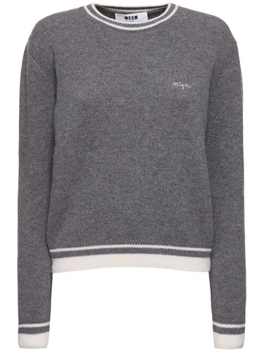 Pullover Aus Wollmischstrick - MSGM - Modalova