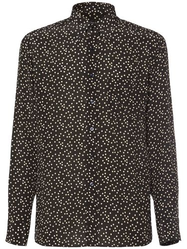 Camicia In Seta Crepe De Chine A Pois - TOM FORD - Modalova