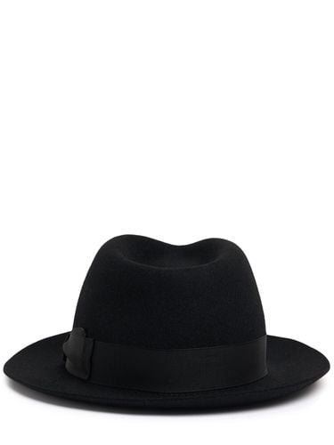 Sombrero Fedora De Fieltro Cepillado - BORSALINO - Modalova