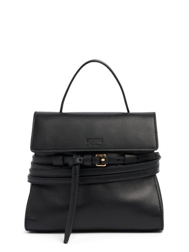 Bolso Mini Tie Me De Piel - MOSCHINO - Modalova