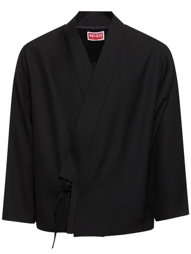 Kimono Wool Jacket - KENZO PARIS - Modalova