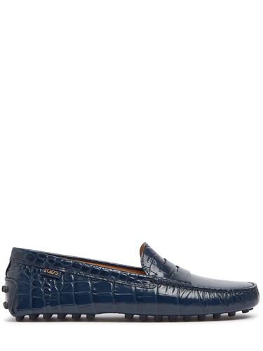 Mm Croc Embossed Leather Loafers - TOD'S - Modalova