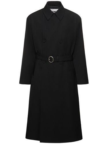 Abrigo Trench Oversize De Gabardina De Lana - JIL SANDER - Modalova