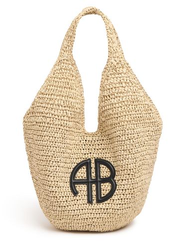 Borsa Hobo Piccola Leah Effetto Rafia - ANINE BING - Modalova