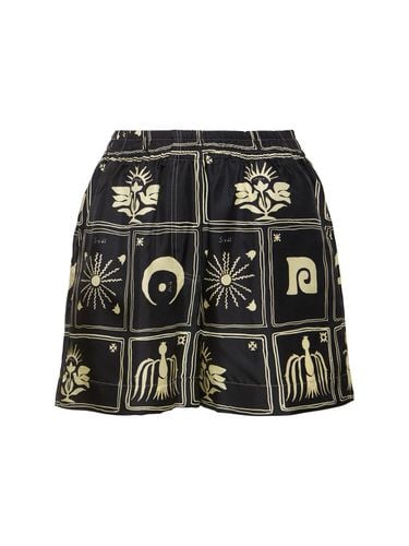 Exter Printed Silk Twill Shorts - NANUSHKA - Modalova