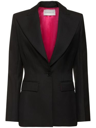 Einreihiger Blazer Aus Wollgabardine - NINA RICCI - Modalova