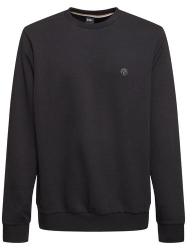 Sweatshirt Aus Stretch-baumwolle „sharpe“ - BOSS - Modalova