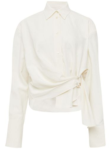 Draped Twisted Viscose & Linen Shirt - JW ANDERSON - Modalova