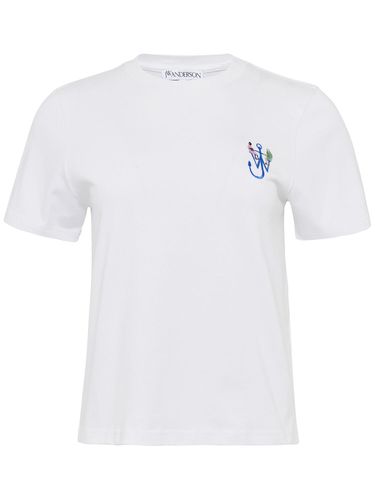 Anchor Embroidery Back Print T-shirt - JW ANDERSON - Modalova