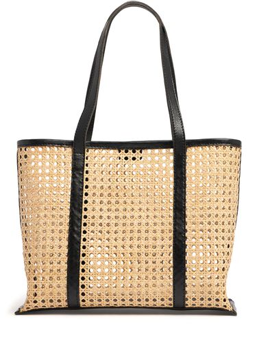 Bolso Tote Mediano Margot De Ratán Y Piel - BEMBIEN - Modalova