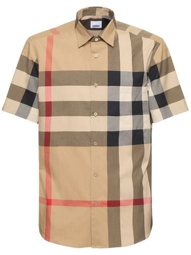 Camicia Summerton In Popeline Di Cotone Check - BURBERRY - Modalova