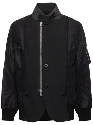 Chaqueta De Sarga De Lana - SACAI - Modalova