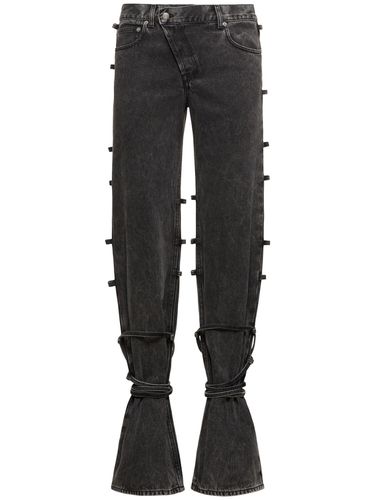 Lange Baumwolljeans Mit Bindeband - ALEXANDER MCQUEEN - Modalova