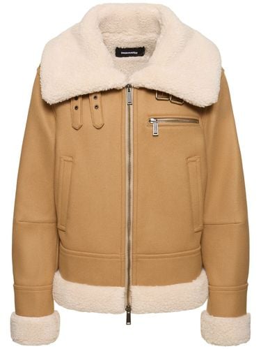 Easy Shearling Aviator Jacket - DSQUARED2 - Modalova